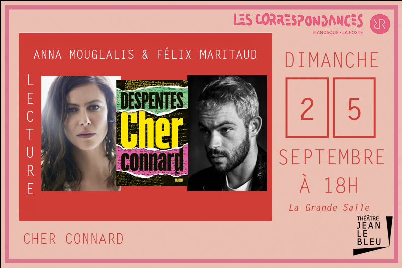 25.09 18h Lecture Despentes Cher connard par Mouglalis & Maritaud
